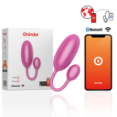 Uovo Vibrante ONINDER Tokyo Rosa con App Gratis – 7,5 x3,2 cm